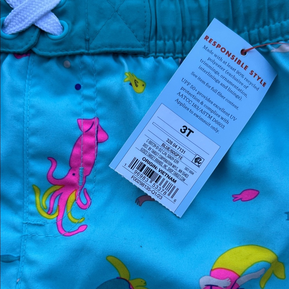 Cat & Jack Kids' Aqua Mermaid Print Shorts - Picture 2 of 5